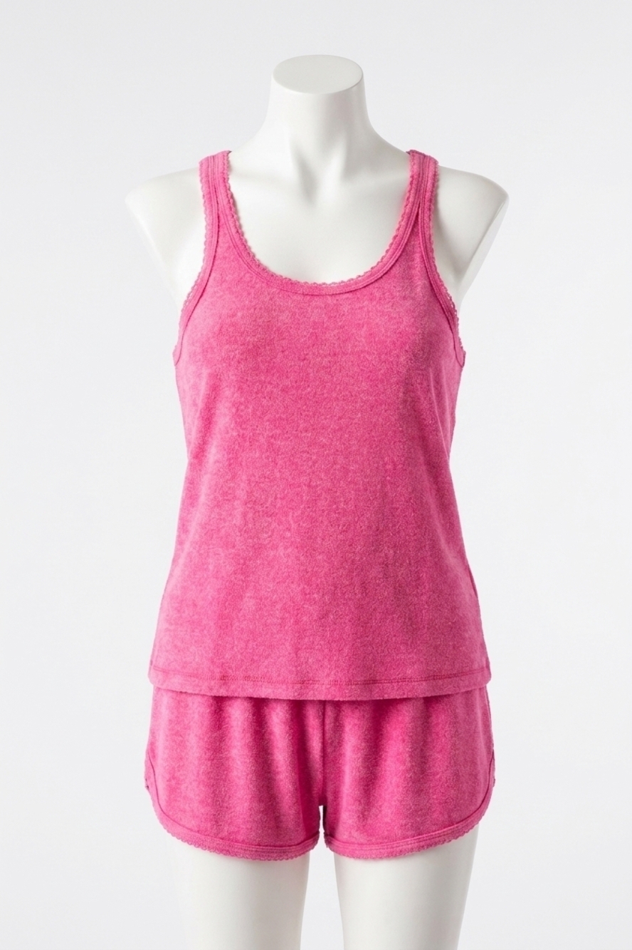 NEW PJ SALVAGE peachy basic tank top in hot pink